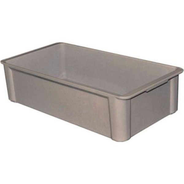 Mfg Tray Molded Fiberglass Toteline Stacking Tote 808308 - 22-3/8"L x 12"W x 6"H, Gray 8083085136